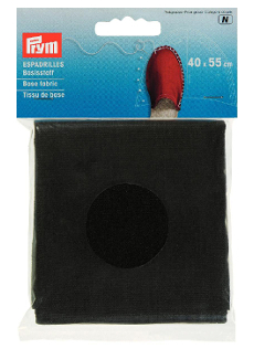 Espadrille Black Base Fabric 1 Pc 100% Cotton 40 X 55cm