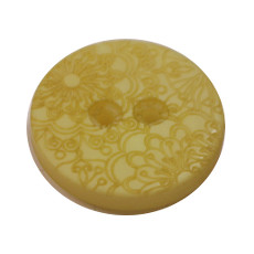 Acrylic Button 2 Hole Engraved 23mm Yellow