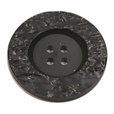 Acrylic Button 4 Hole Metallic 38mm Slate / Silver