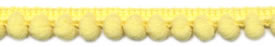 Pale Yellow Pom Pom Trim - Baby 9mm Wide 33m Reel