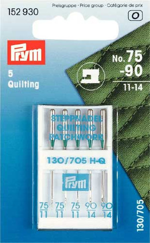 Prym Sewing Machine Needles Sys. 130/705 Quilting 75/90 5pcs