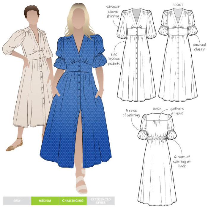 Belle Woven Dress Pattern Size 18-30 By Style Arc