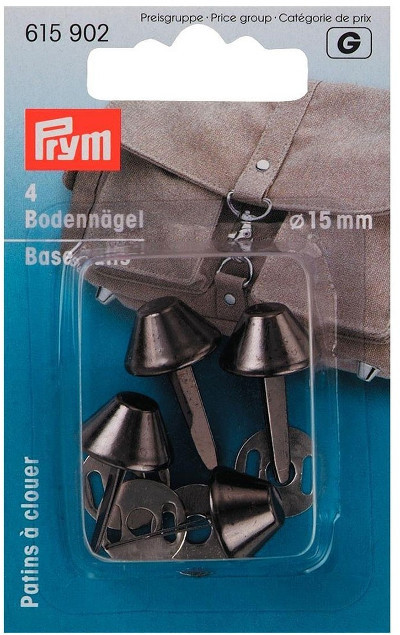 Prym Base Nails For Bags Antique Silver 15mm 4pcs