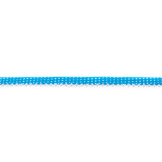 Aqua Spotted Crochet-edged Poplin Bias Binding Double Fold - 15mm X 25m &#8987;