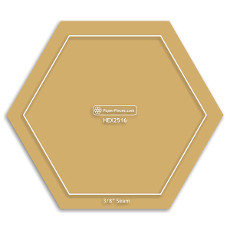 1/2in Hexagons Acrylic ##template## With 3/8 Seam - Paper Piecing