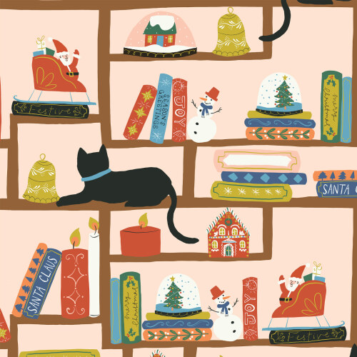Christmas Shelves from Tinsel Time by Louise Cunningham for Cloud9 Fabrics (Due Jul)