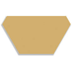 1.25 Inch Half Hexagon Acrylic ##template## With 3/8 Seam - Paper Piecing