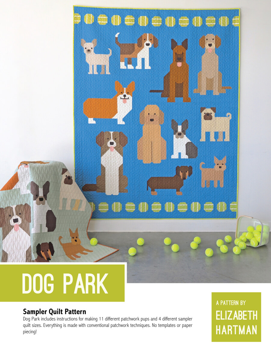 Dog Park Quilt Pattern Book By Elizabeth Hartman
