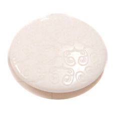Acrylic Shank Button Embossed 20mm White