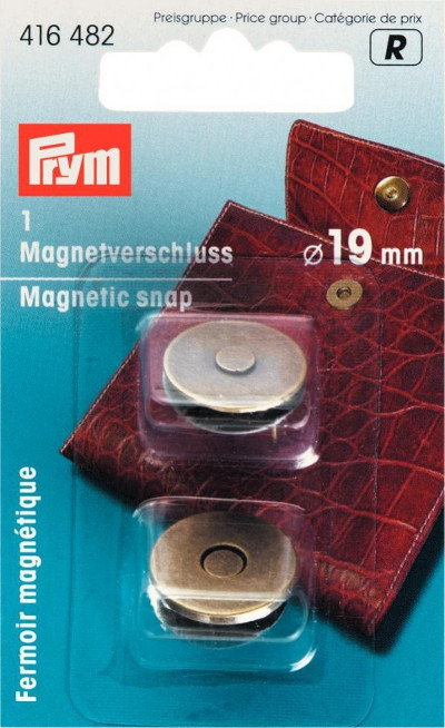 Prym Magnetic Snap 19mm Antique Brass