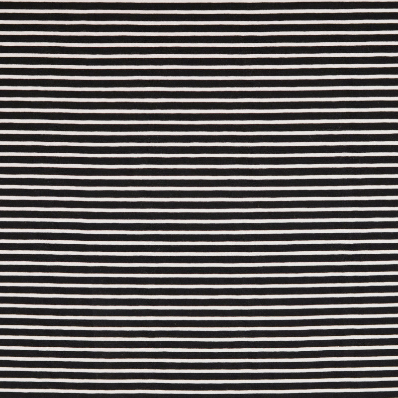 Black and White Striped Knit from Nantes by Modelo Fabrics