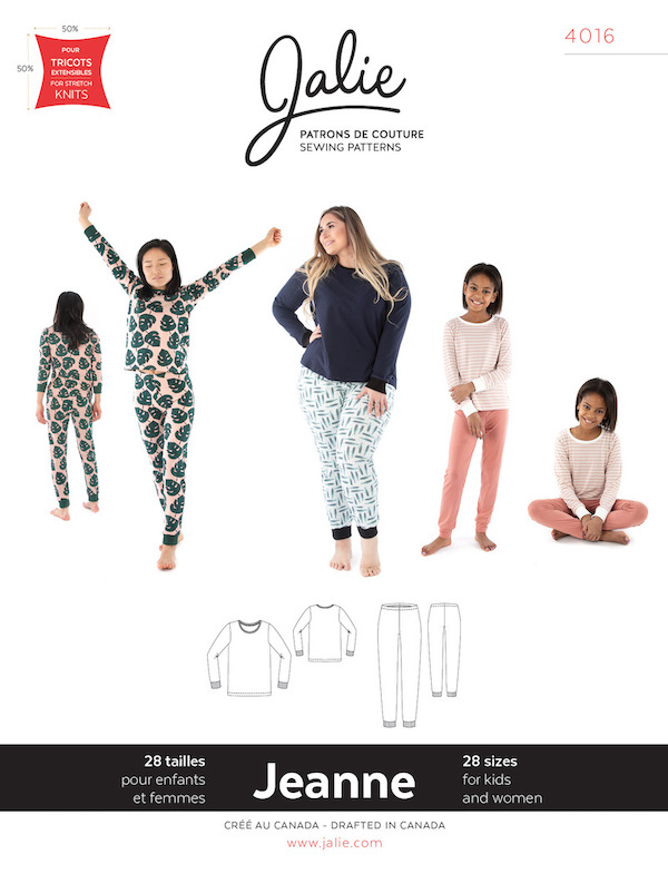 Jeanne Knit PJ Set Pattern by Jalie