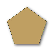1 Inch Pentagon Acrylic ##template## With 3/8 Seam - Paper Piecing