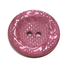 Acrylic Button 2 Hole Engraved 18mm Deep Mauve