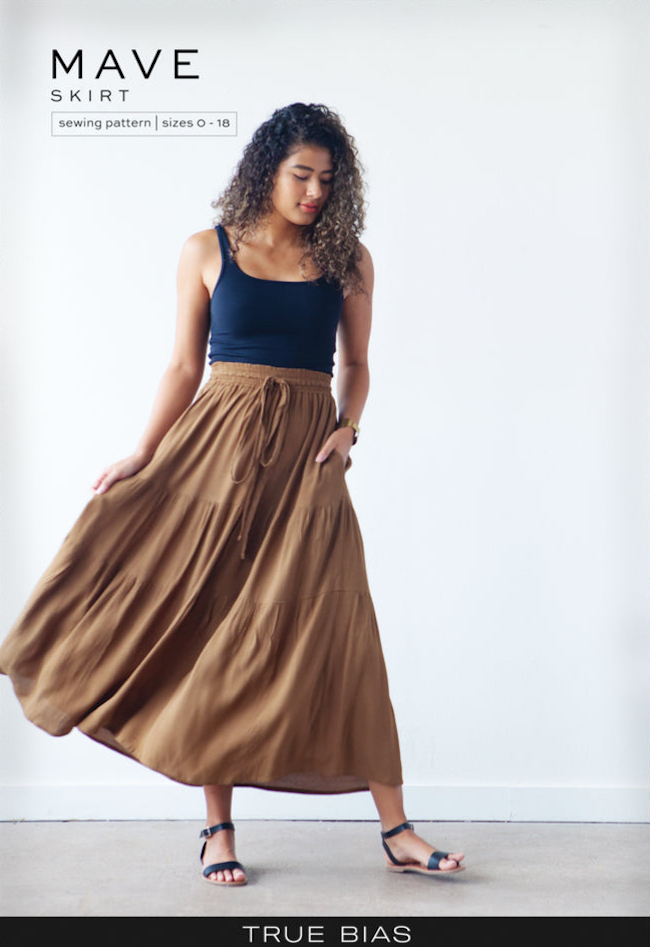 Mave Skirt Pattern Size 0-18 by True Bias (Due Apr)