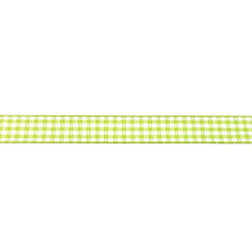 Lime Gingham Ribbon - 10mm X 45.7m