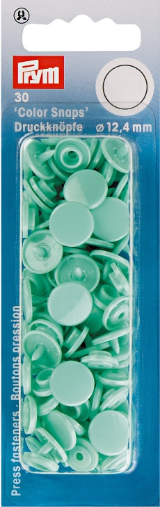 Prym Mint Non-sew Colour Snaps - 12.4mm 30 Pieces