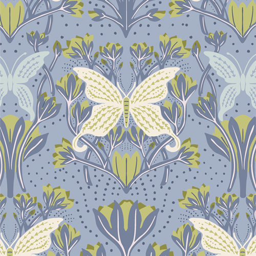 Butterfly Reflection Dusk from Fresh Linen by Katie O'Shea for AGF (Due May)