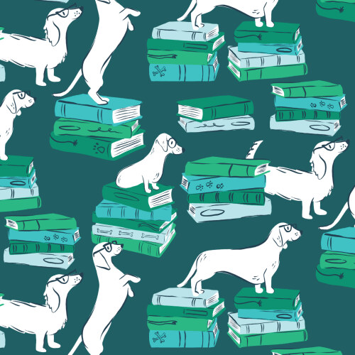 Library Hounds from Teacher's Pet by Krissy Mast for Cloud9 Fabrics (Due Jul)
