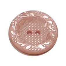 Acrylic Button 2 Hole Engraved 18mm Mink