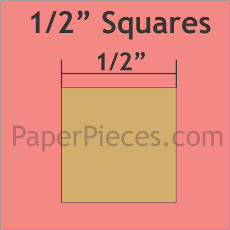 1/2in Squares Small Pack 100 Complete Pieces - Paper Pieces