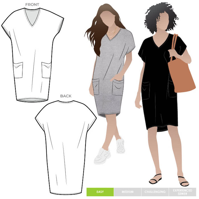 Kitt Knit Dress Pattern Size 4-16 By Style Arc