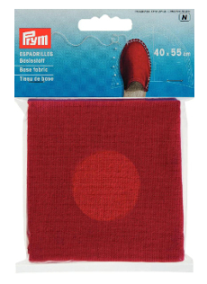 Espadrille Red Base Fabric 1 Pc 100% Cotton 40 X 55cm &#8987;