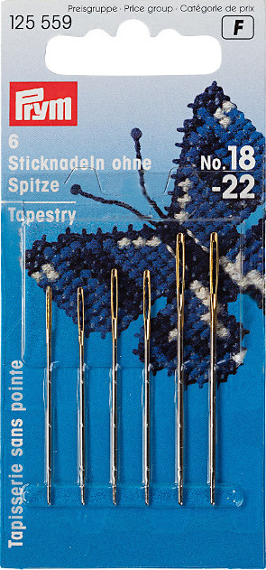 Prym Needles Tapestry Blunt Point No.18-22 With 6pcs