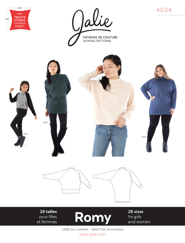 Romy Sweater and Tunic Pattern by Jalie