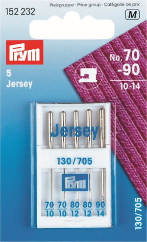 Prym Sewing Machine Needles Jersey 70/80/90 Asstd 5 Needles