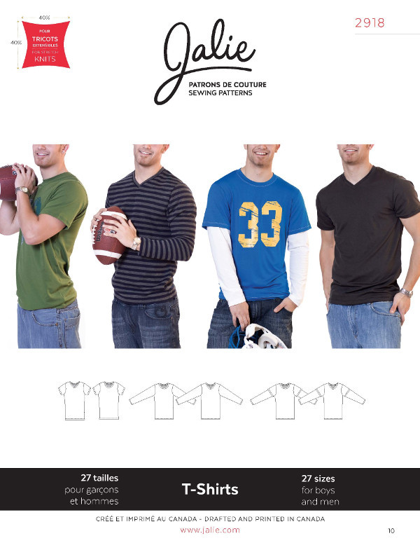 Mens T Shirts Pattern by Jalie
