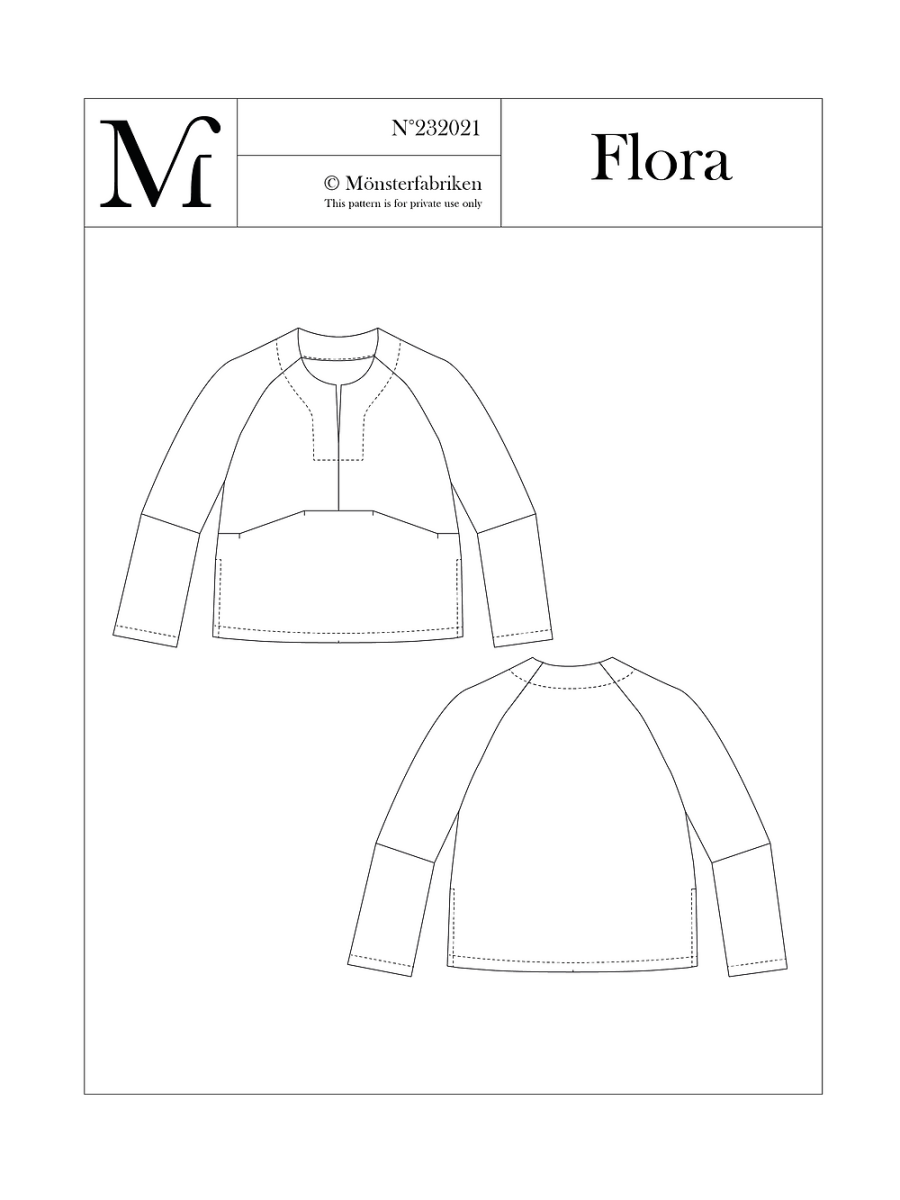 Flora Collarless Overshirt Pattern 80 - 116cm Hip By Monsterfabriken