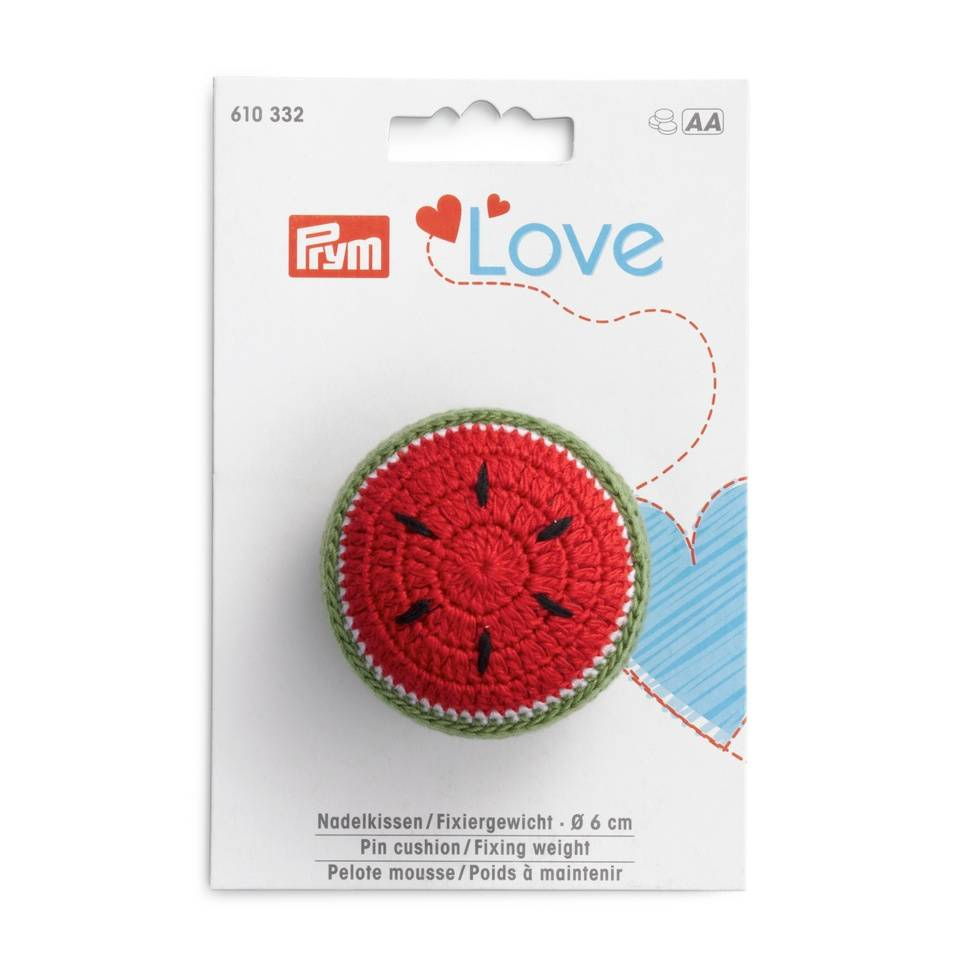 Prym Love Pin Cushion / Fixing Weight Melon (Due May)