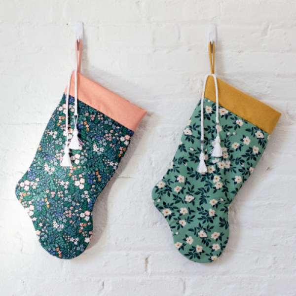 Stockings made using Fall Meadow and Bramble from the range