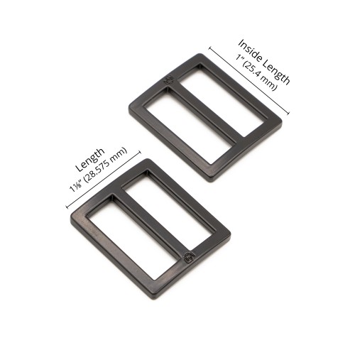 Slider - Black Metal - 1 in (24mm) Pack of 2 ByAnnie