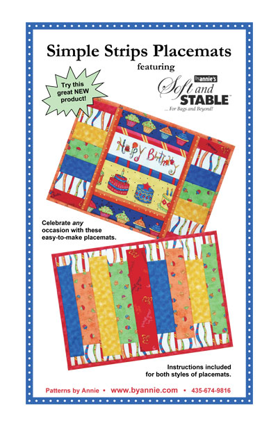 Simple Strips Placemats Pattern From ByAnnie (PBA210)