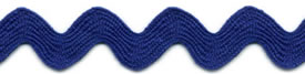 Royal Blue - Ric Rac - Standard 16mm Wide 22m Reel