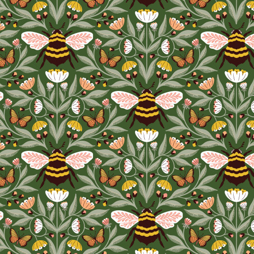 Bee-Utiful Jade From Honey Garden By Juliana Tipton For Cloud9 Fabrics