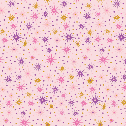 Starlit Glow from Wonder Jungle in Light Pink by Pip & Lo for Cloud9 Fabrics (Avail Jun)