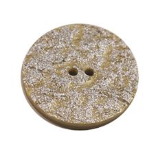 Acrylic Button 2 Hole Metallic 14mm Yellow / Silver