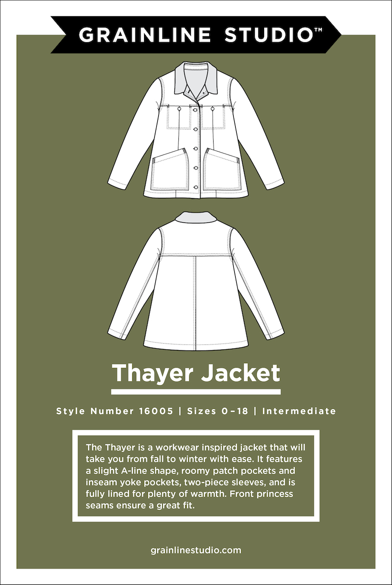 Thayer Jacket Pattern Size 0-18 by Grainline Studio