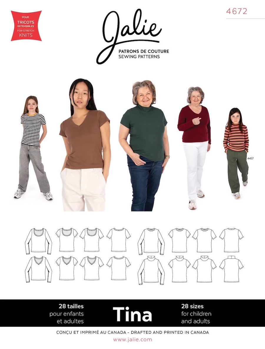 Tina Essential Tees Pattern By Jalie
