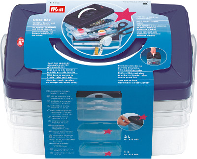 Prym Click Box Standard - 3 Trays & Lid 24cm X 16.5cm X 14cm