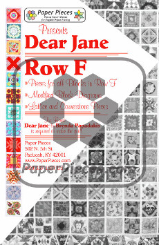 Dear Jane Quilt Paper Piece Pack Row F - Paper Piecing