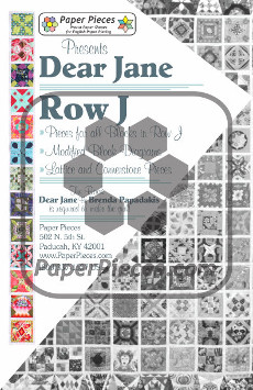 Dear Jane Quilt Paper Piece Pack Row J - Paper Piecing
