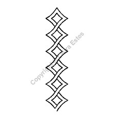 Cable Border Quilting Stencil Size: 2in or 5cm...