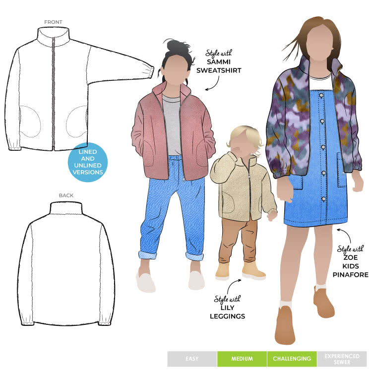 Childrens Teddy Jacket Pattern Size 1-8 by Style Arc