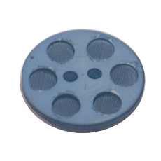 Acrylic Button 2 Hole Indented Circle 12mm Blue