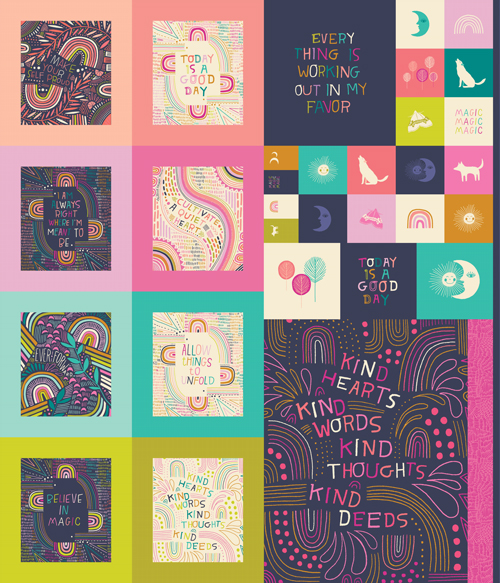 Affirmations Panel from Sunrise Sunset by Jessica Swift for AGF