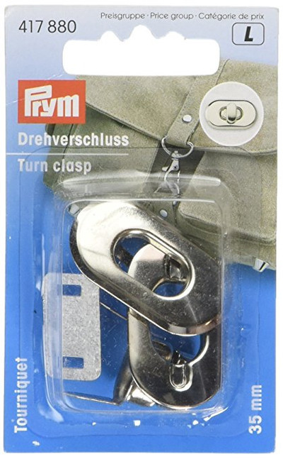 Prym Turn Clasp 35 X 20mm Silver Coloured